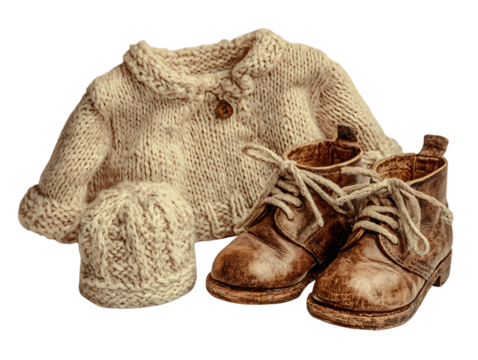 flat design vector art piece depicting a seamless pattern of diverse baby clothing items, perfect for background textures or gift wrap designs Baby Fashion and Accessories Newborn Essentials