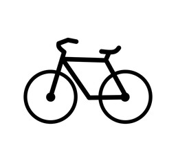 bicycle icon vector with line design