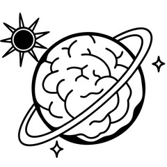 vector human brain  illustration