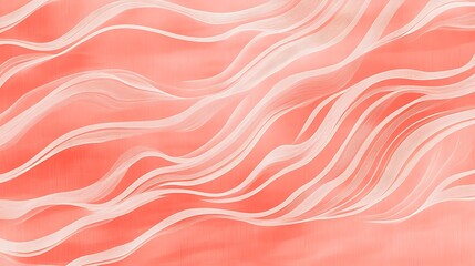 Obraz premium Abstract coral-toned design with flowing lines.