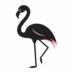 Flamingo silhouette vector illustration