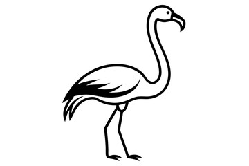Flamingo silhouette vector illustration