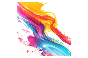 Abstract colourful brush stroke, paint splash, 3d creative smear, dynamic splatter, colorful curl, artistic ribbon, isolated on black background , Colourful sneaker illustration Colourful strokes with