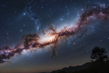 Obraz premium Luminous Galaxy Night Sky Experience Exploring Mesmerizing Nebulas