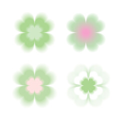 Blurry Gradient Floral Elements