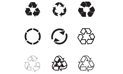 Recycling Arrows & Icons vector