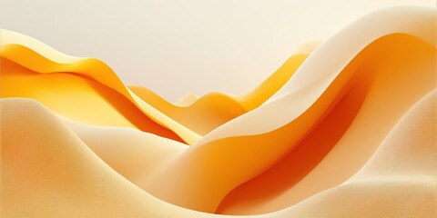 Smooth yellow and orange waves flowing seamlessly creating an abstract landscape