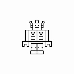 robot toy icon sign vector