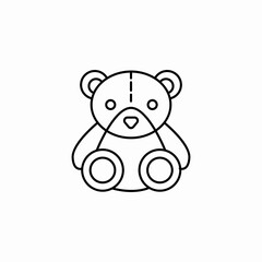 teddy bear icon sign vector