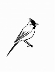 Fototapeta premium Minimalistic line art of bird