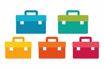 set of Tool Box icon silhouette vector illustration