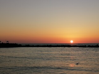Warm sunset at Alexandria's shore
