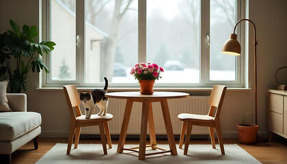 Living Room with a Dinning Table