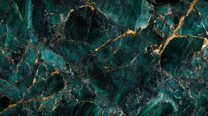 Luxurious malachite green marble texture with striking gold veins perfect for creating a high-end design or decorative backdrop Abstract fluid art background