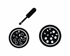 Petri Dish icon silhouette vector illustration