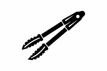 Barbecue Tongs icon silhouette vector illustration