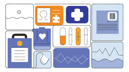 Modern Medical & Healthcare Outline Icons – Broken Line Style Vector Pack.