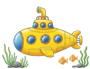 Yellow Submarine Illustration