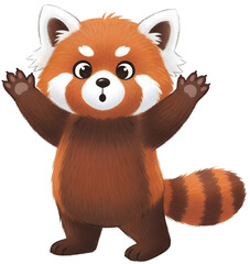 Cute Red Panda Character