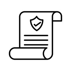 Insurance policy icon on white background