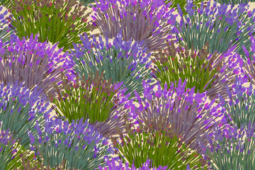 Lavender floral pattern. Plant freehand drawn background field meadow grass. Modern floral design for textile, banner, prints, tapestry