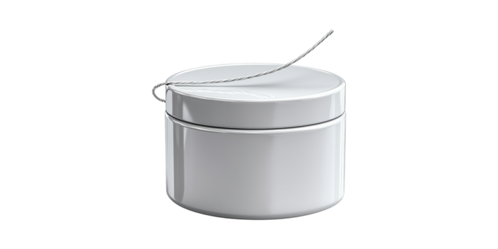 Dental Floss Container. Oral Hygiene And Dental Care Product Isolated On Transparent Background