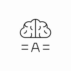 artificial intelligence text craft icon sign vector