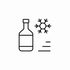 bottle cooling icon sign vector