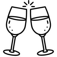 two glasses of champagne