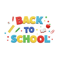 back to school text concept