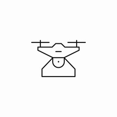 flying drone icon sign vector