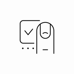 fingernail cosmetics completion icon sign vector