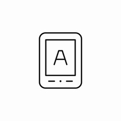 mobile text font icon sign vector