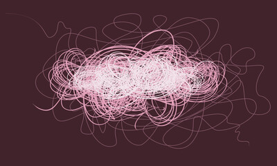 Naklejka premium Hand drawing scribble clew, random chaotic lines. Hand drawn scrawl sketch line chaos doodle pattern. Pen pencil crayon texture marker texture art abstract background..eps8