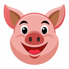 Fototapeta premium cartoon pig head cartoon, t-shirt design, t-shirt logo