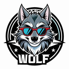 wolf head mascot logo, t-shirt design, t-shirt logo