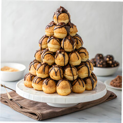 sweet cake a croquembouche of profiteroles with cr