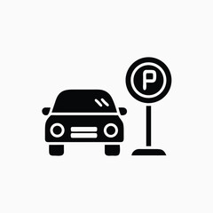 car parking icon fully editable vector template