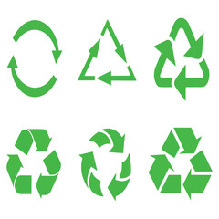 Obraz premium Recycle vector icons