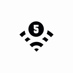 5g signal icon sign vector