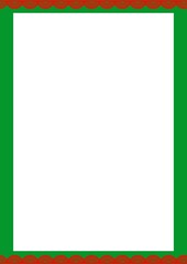green and red frame