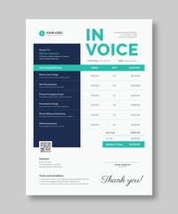 Invoice template vector design