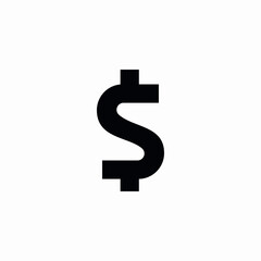 dollar currency icon sign vector