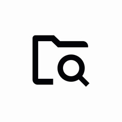 folder search icon sign vector
