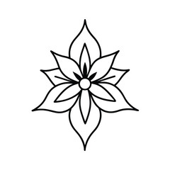 Fototapeta premium Cardinal Flower Tattoo Design Illustration