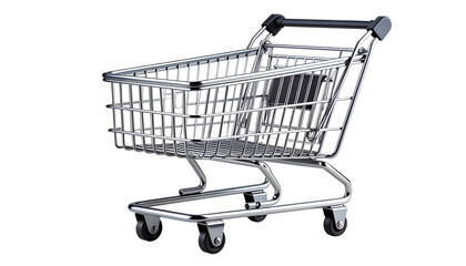 Minimal Shopping Cart Icon for Online Storefront on Transparent Background PNG
