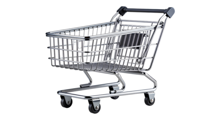 Minimal Shopping Cart Icon for Online Storefront on Transparent Background PNG