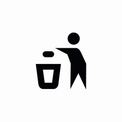 waste basket icon sign vector