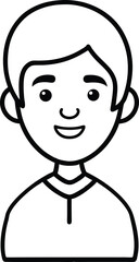 avatar icon face with round cheeks.