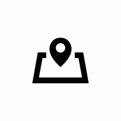 map location icon sign vector